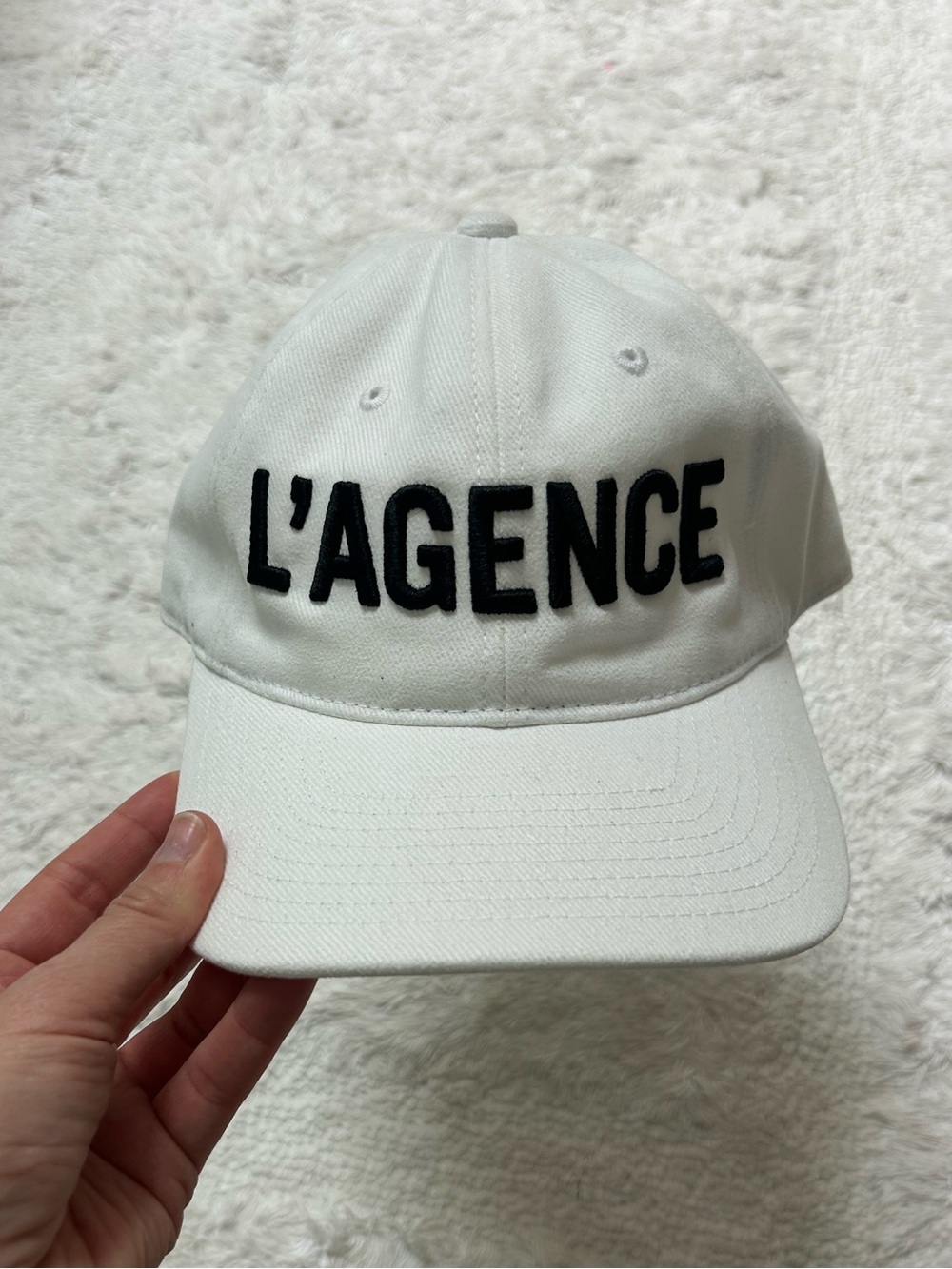 L’agence white baseball hat, unworn
